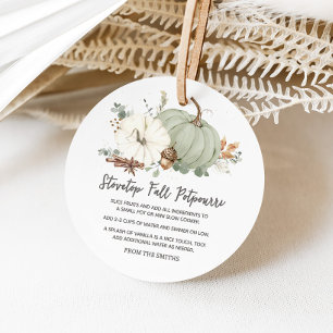 Étiquettes Cadeau Stovetop Potpourri Holiday Round Favoriser Tags