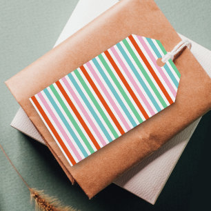 Étiquettes-cadeau Stripe pattern   Colorful Christmas Cheer