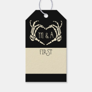 Étiquettes-cadeau Style d'écriture Déplaisant mariage gothique jalon