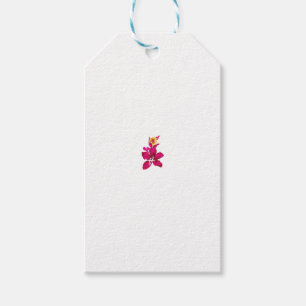 Étiquettes-cadeau Style floral, ArtyClick cramoisi, or léger