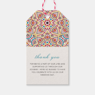 Étiquettes-cadeau Style géométrique Étincelles Mariage métallique en