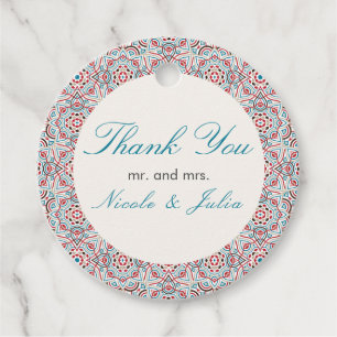 Étiquettes Cadeau Style géométrique Étincelles Mariage métallique en