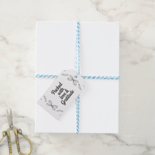 Étiquettes-cadeau Style monochrome Emballé avec amour et gratitude