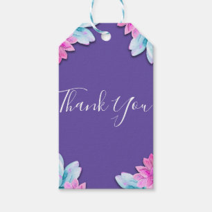 Étiquettes-cadeau Succulentes Ultra Violet Fête Florale Moderne et A