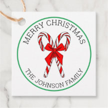 Sucre de canne de Noël mignon vers et de Tags cade