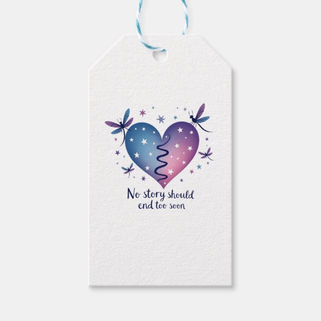 Étiquettes-cadeau Suicide Prevention Awareness Teal Purple Heart Dra (Devant)