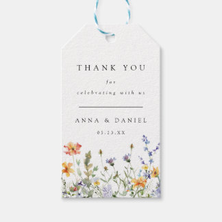 Étiquettes-cadeau Summer Wildflower Garden Wedding Favor Gift Tags