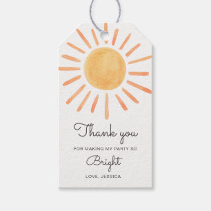 Étiquettes-cadeau Sunshine Favoriser Tags Summer Boho Sun Birthday