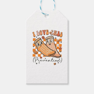 Étiquettes-cadeau Super Retro I Love Fall Prevention Drôle
