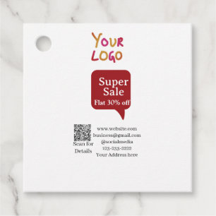 Étiquettes Cadeau super vente affaires remise scannez le code QR dét