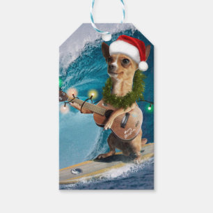 Étiquettes-cadeau Surfing de Christmas
