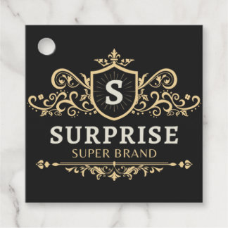 Étiquettes Cadeau surprise super marque luxe mariage fête moderne b
