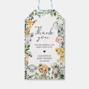 Étiquettes-cadeau Sweet Baby Boy Safari Baby shower Favoriser Tags