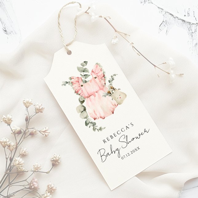 Étiquettes-cadeau Sweet Boho fille Baby shower (Créateur téléchargé)