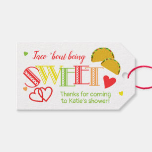 Étiquettes-cadeau Sweet Fiesta Taco Bout Love Fête des mariées Favor