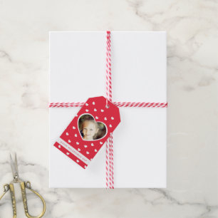 Étiquettes-cadeau Sweet Hearts Photo Valentines Tags cadeaux / Rouge