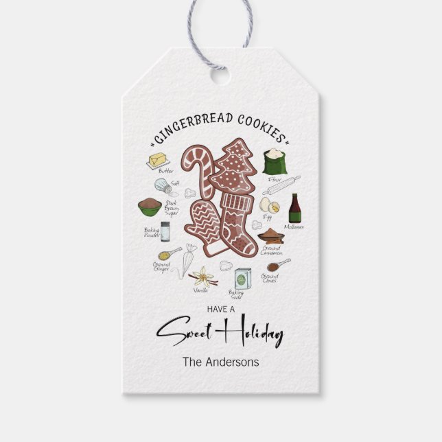 Étiquettes-cadeau Sweet Holiday Gingerbread Holiday (Devant)