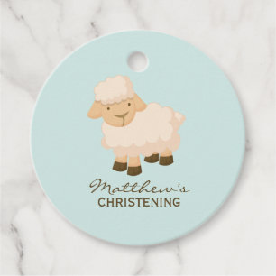 Étiquettes Cadeau Sweet Little Lamb Baby Christening