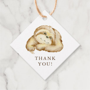 Étiquettes Cadeau Sweet Sloth Baby shower Favoriser