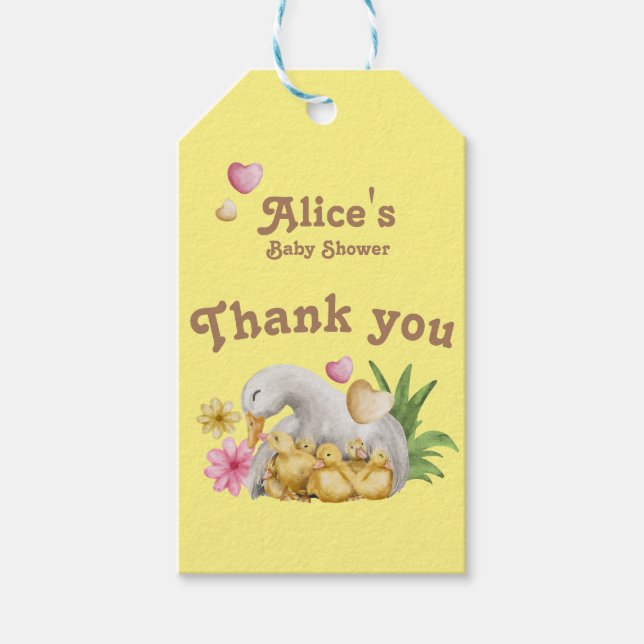 Étiquettes-cadeau Sweet Sunny Mommy & Babies Baby shower mignon (Devant)