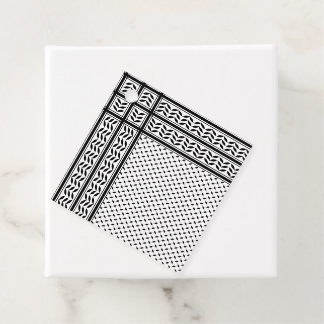 Étiquettes Cadeau Symbole Keffiyeh de la Palestine Motif de résistan (En situation)
