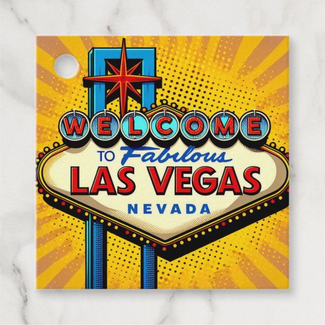 Étiquettes Cadeau SYMBOLE Pop Art DE Las Vegas (Devant)
