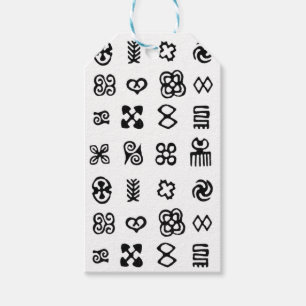 Étiquettes-cadeau Symboles africains Adinkra