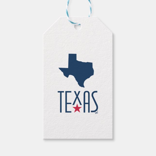 Étiquettes-cadeau Symboles du Texas, Texas, bleu marine (Devant)