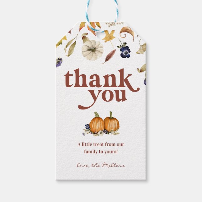 Étiquettes-cadeau Sympa Thanksgiving Friendsgiving Salutations Treat (Devant)