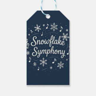 Étiquettes-cadeau Symphonie de flocon de neige 