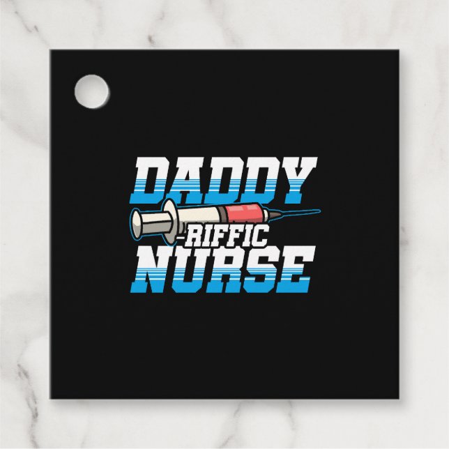 Étiquettes Cadeau Syringue d'injection de l'infirmière riffic Nation (Devant)