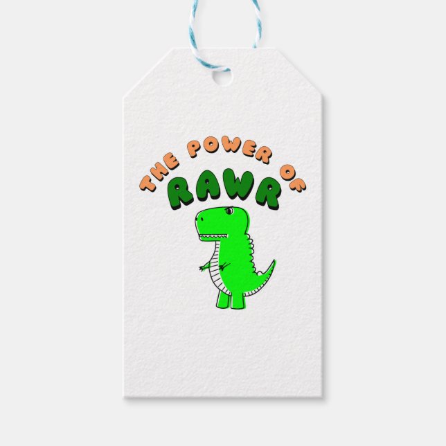 Étiquettes-cadeau T-Rex La Puissance De La Révolution (Devant)