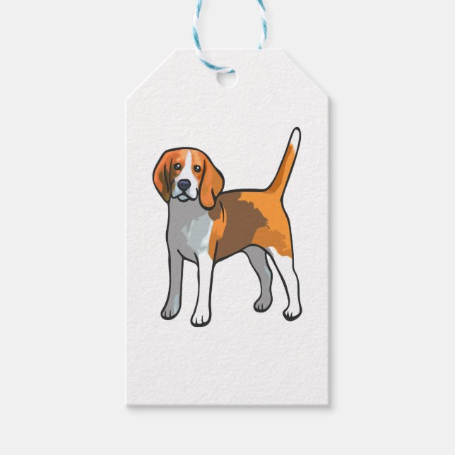 Étiquettes-cadeau T Shirt Chien Beagle (Devant)