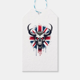 Étiquettes-cadeau T-Shirt Premium Drapeau Angleterre Royaume-Uni Crâ