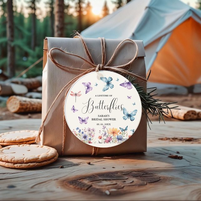 Étiquettes Cadeau Table de fête de mariage papillons pour toute une  (Créateur téléchargé)