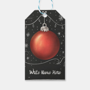 Étiquettes-cadeau Tableau noir Noël Bauble
