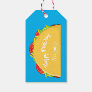 Étiquettes-cadeau Taco Anniversaire Fête Nourriture Mexicaine