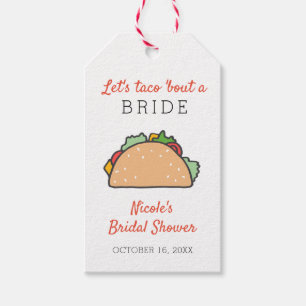 Étiquettes-cadeau Taco 'Bout A Fête des mariées Mexican Fiesta