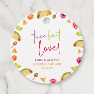 Étiquettes Cadeau Taco Bout Love ! Douche Fiesta Mariage Couples