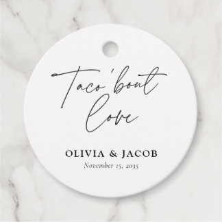 Étiquettes Cadeau Taco bout Love Mexican Couples Shower