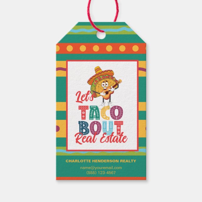 Étiquettes-cadeau Taco Bout Pop Immobilier Par Marketing (Devant)