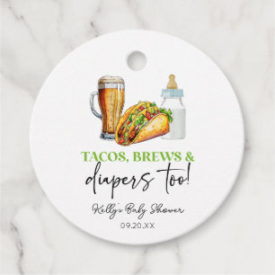 Étiquettes Cadeau Tacos se reproduit et diapers aussi ! Baby shower