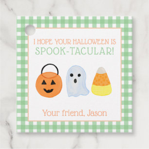 Étiquettes Cadeau Tactique Éffrayante Halloween Parlée Vert