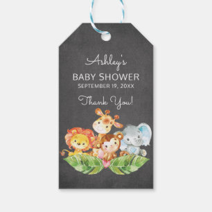 Étiquettes-cadeau Tag Baby shower Favoriser Safari Jungle Boys