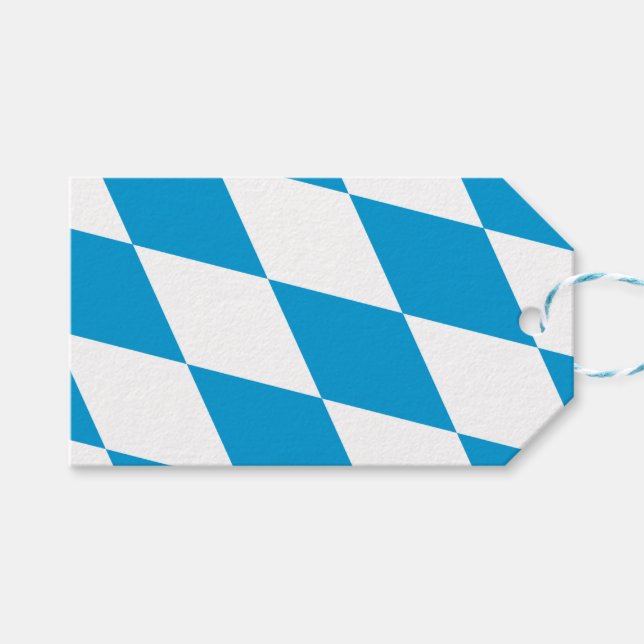 Étiquettes-cadeau Tag cadeau avec Drapeau de Bavière, Allemagne (Devant (Horizontal))