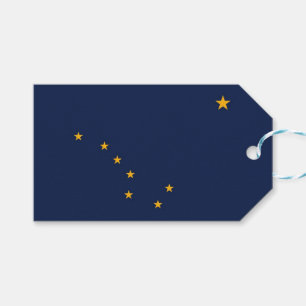 Étiquettes-cadeau Tag cadeau avec Drapeau de l'Alaska, USA