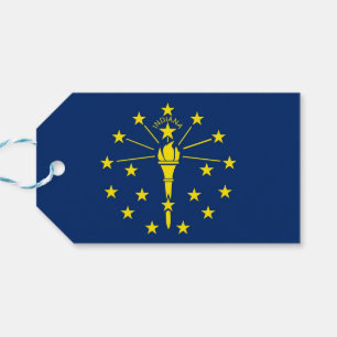 Étiquettes-cadeau Tag cadeau avec Drapeau de l'Indiana State, USA