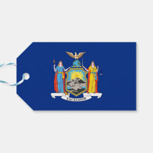 Étiquettes-cadeau Tag cadeau avec le drapeau de l'État de New York, 