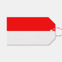 Tag cadeau avec le drapeau de l'Indonésie