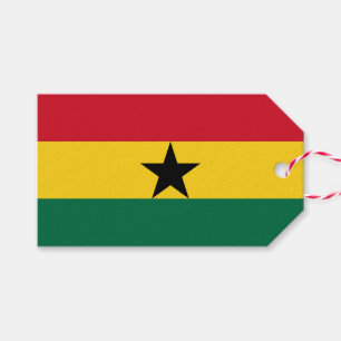 Étiquettes-cadeau Tag cadeau avec le drapeau du Ghana